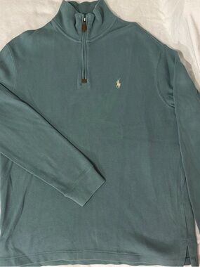 Ralph Lauren Polo Quarter-Zip Pullover in Sage Green